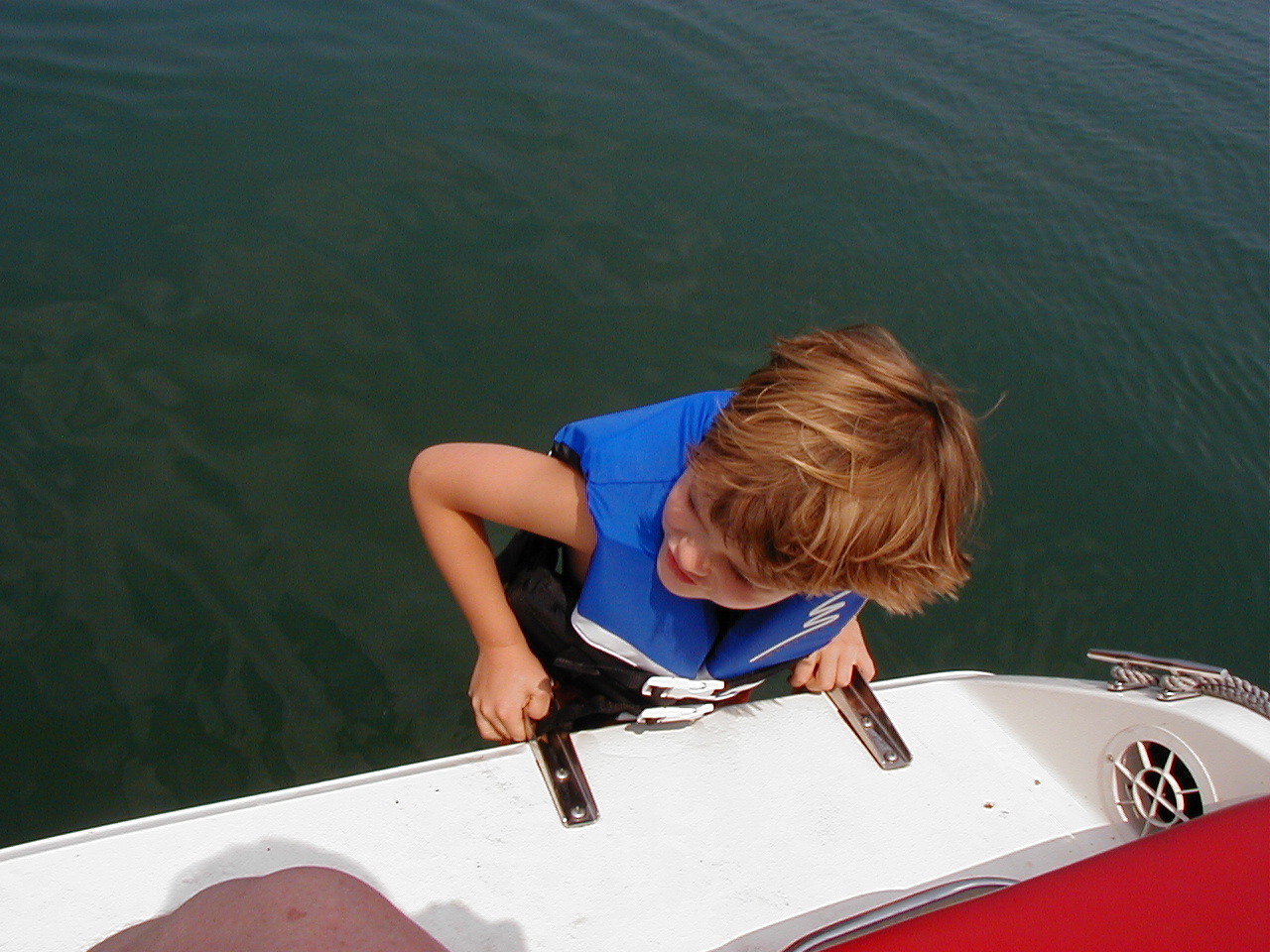 Picture of Kyle Getting on Boat
